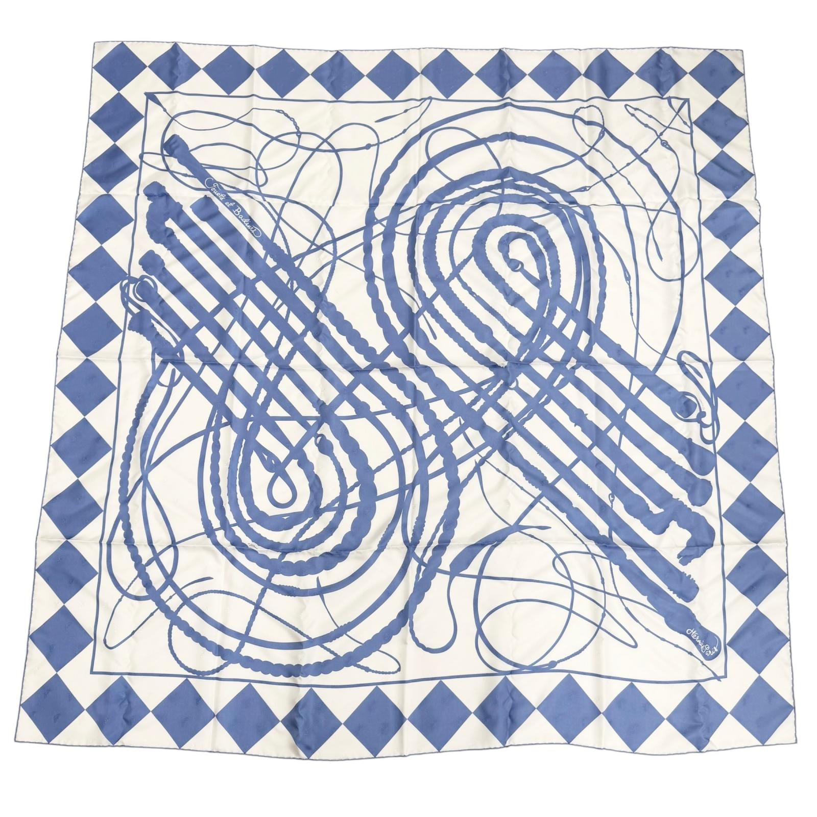 極美品 エルメス スカーフ Fouets et Badines Bandana