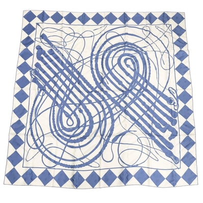 極美品 エルメス スカーフ Fouets et Badines Bandana