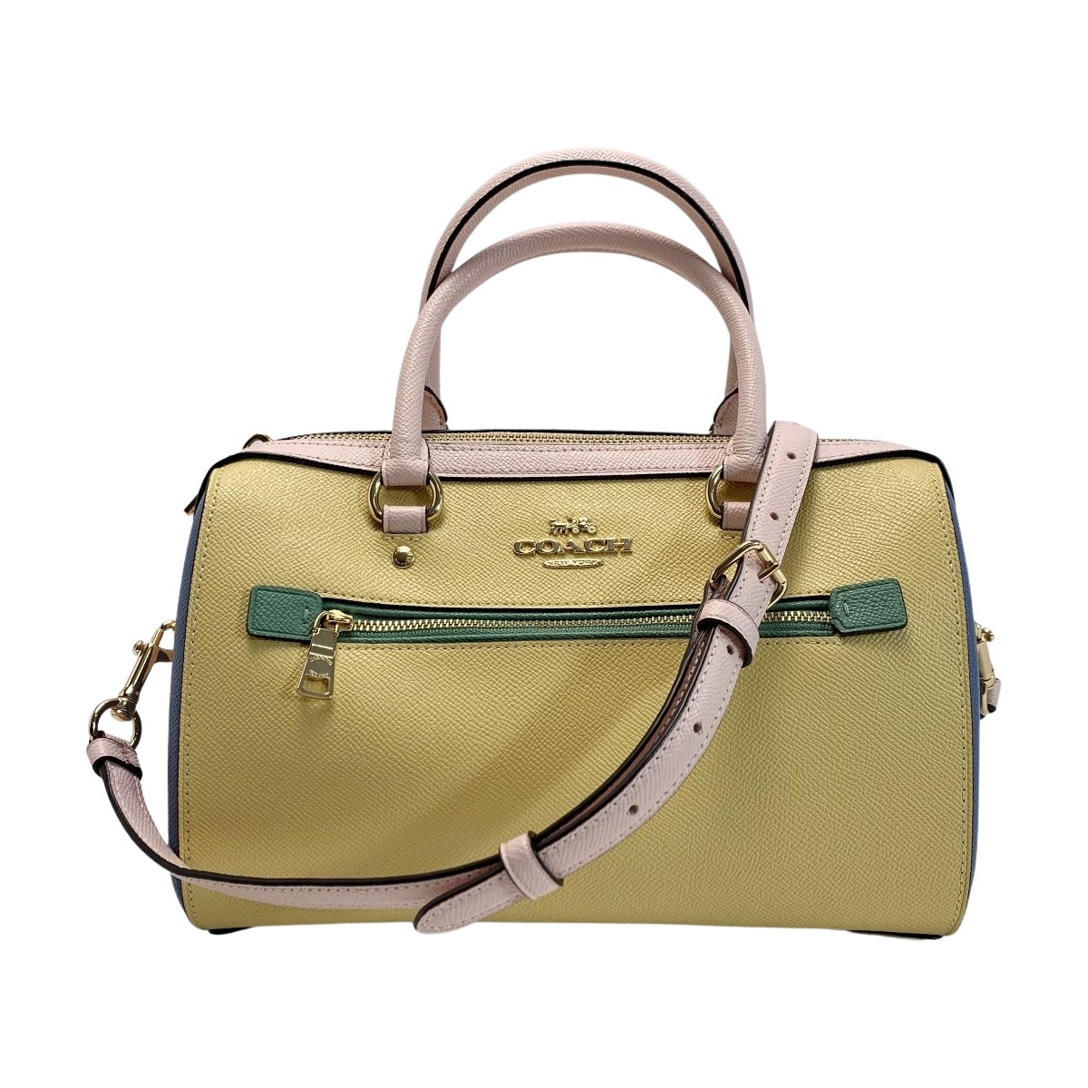 ☆☆COACH コーチ 2WAYバッグ  C3428 マルチカラー ストラップ付 レザー