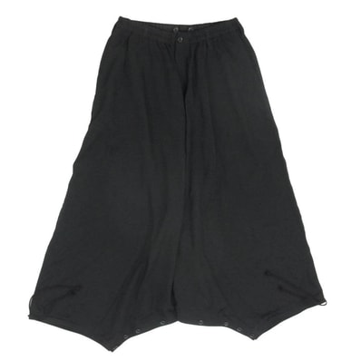 Yohji Yamamoto POUR HOMME ヨウジヤマモトプールオム 18AW HV-S15-100 ウール シワ ギャバジン サルエル ワイド スカート パンツ ブラック系 2【中古】