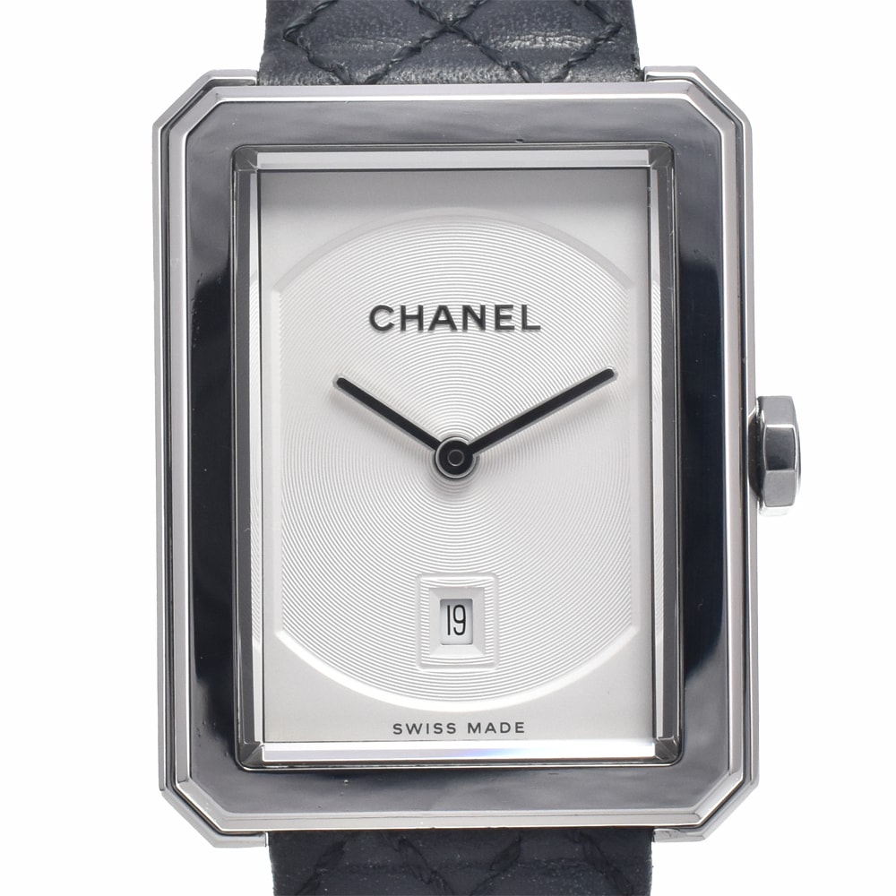 値下 シャネル CHANEL H6954 ボーイフレンド デイト オパールホワイト クォーツ レディース 腕時計 I#148040