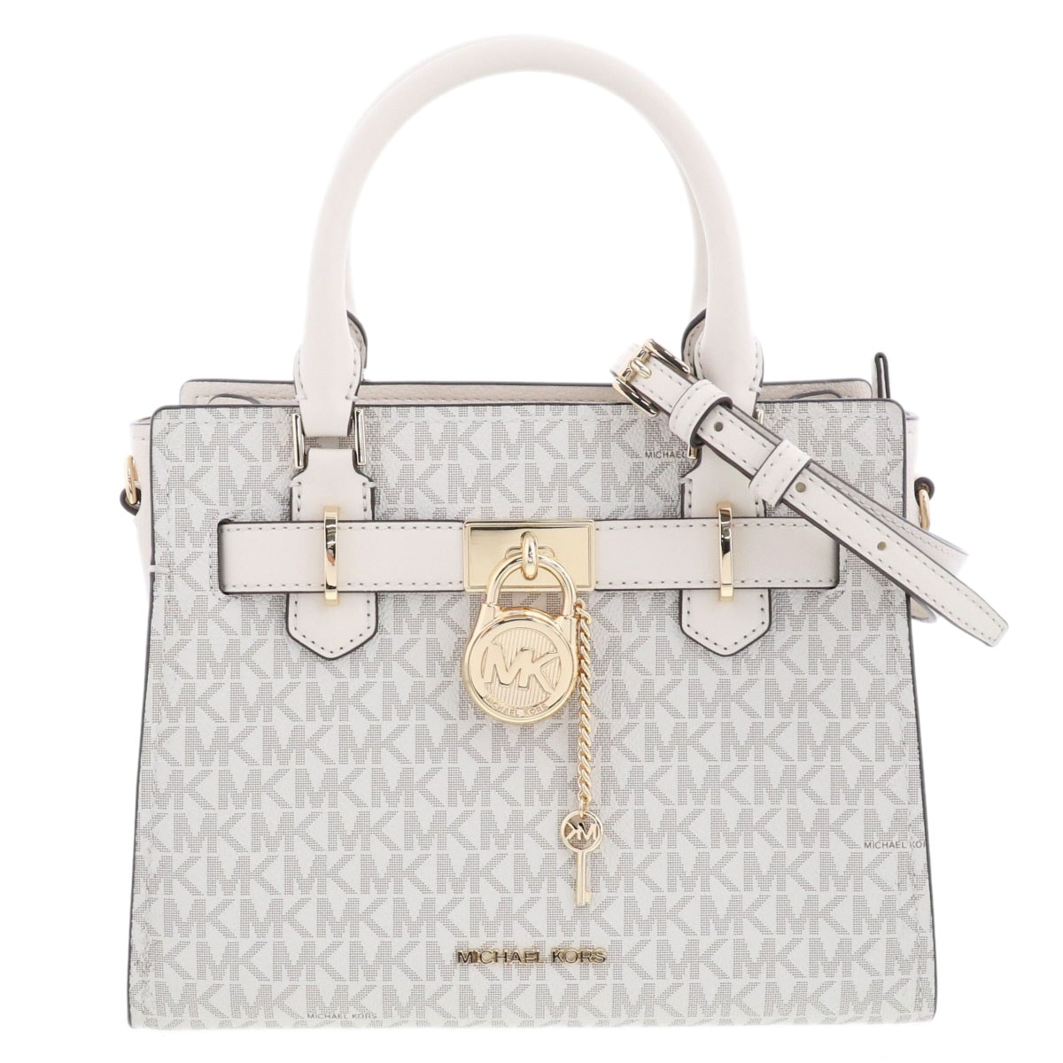 Michael Kors マイケルコース 2Way ショルダーバッグ ハンドバッグ 35F1GHMS1B PVC レザー ホワイト レディース【中古】