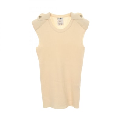 シャネル CHANEL ココマークボタン ニット ベスト 衣料品 トップス カシミヤ レディース アイボリー系 P36517K02275 【中古】