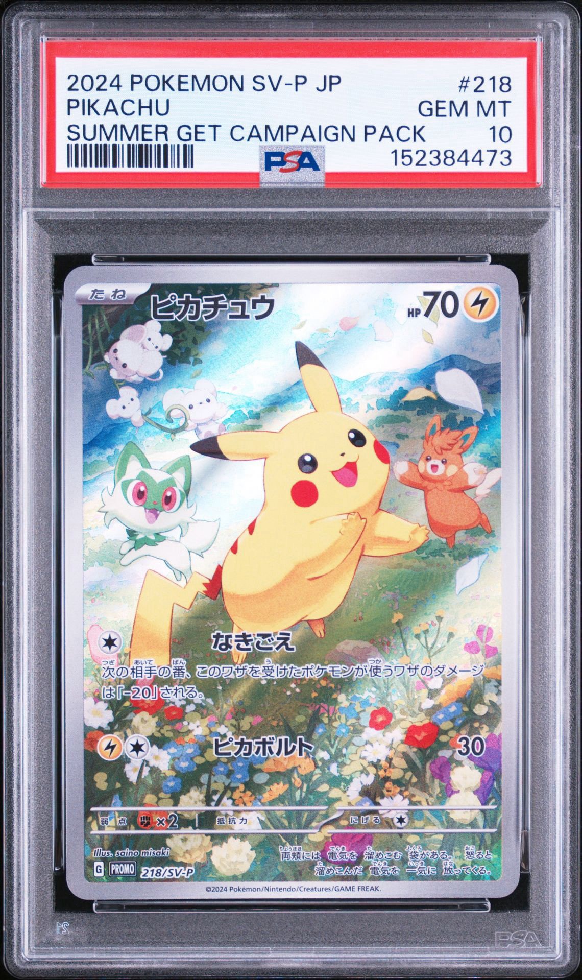 ピカチュウ P [SV-P 218](プロモカードパック「ポケカの夏がキタ