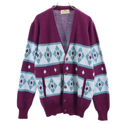 FRUIT OF THE LOOM 80s 長袖 Vネック ニット カーディガン