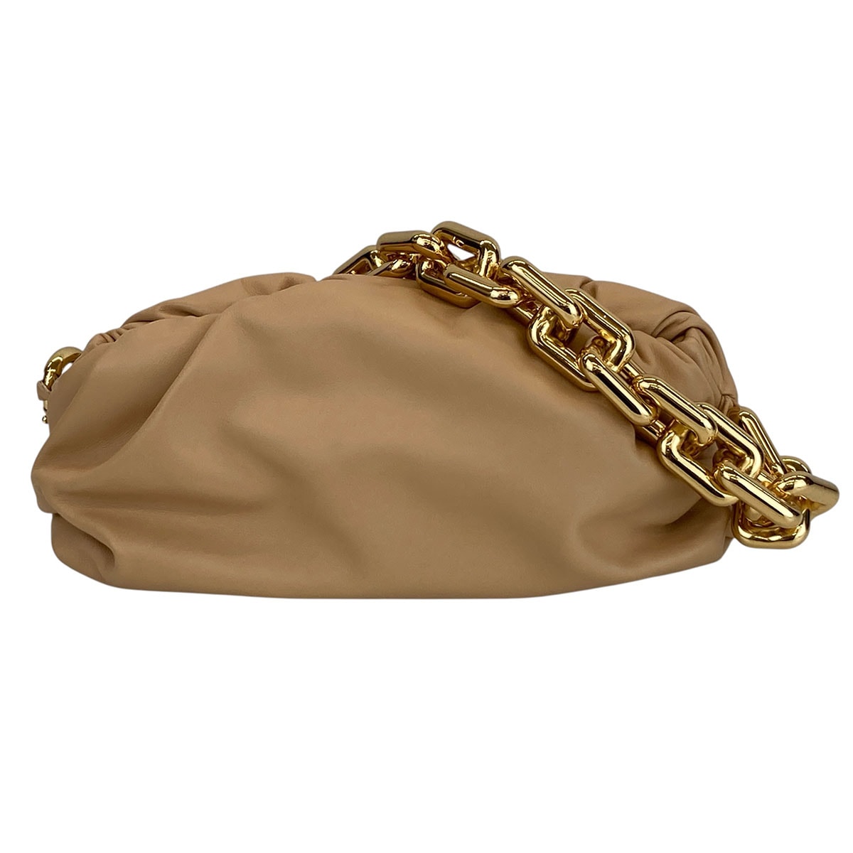 BOTTEGAVENETA ボッテガヴェネタ ザ チェーンポーチ セミショルダー ショルダーバッグ 620230 レザー ブラウン レディース【中古】