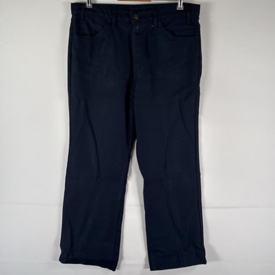古着 80's~90's/80年代~90年代 ヴィンテージ リーバイス Levi's USA製 スラックスパンツ 長ズボン スコービルジップ ボトムス w36 L32 ネイビー メンズ