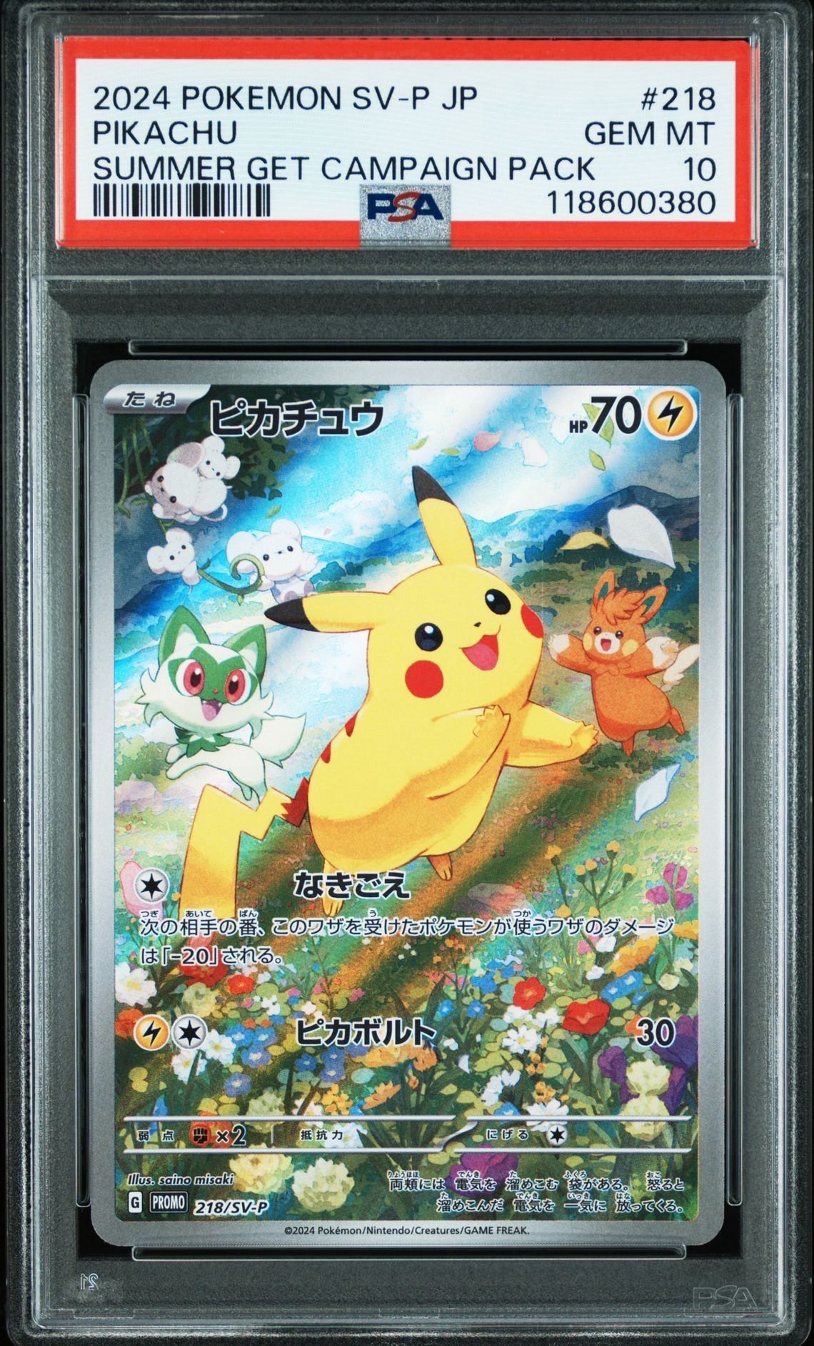 ピカチュウ P [SV-P 218](プロモカードパック「ポケカの夏がキタ!プロモカードGetキャンペーン!」)