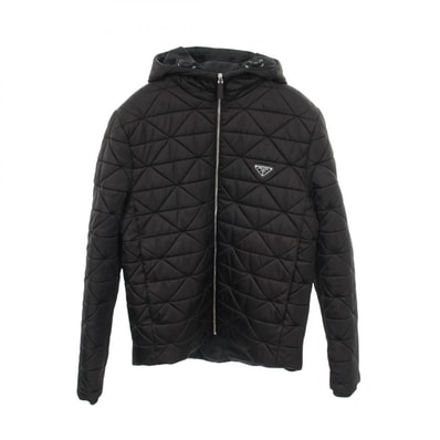 プラダ PRADA RE-NYLON ジャケット ブルゾン 衣料品 アウター ナイロン メンズ ブラック系 【中古】
