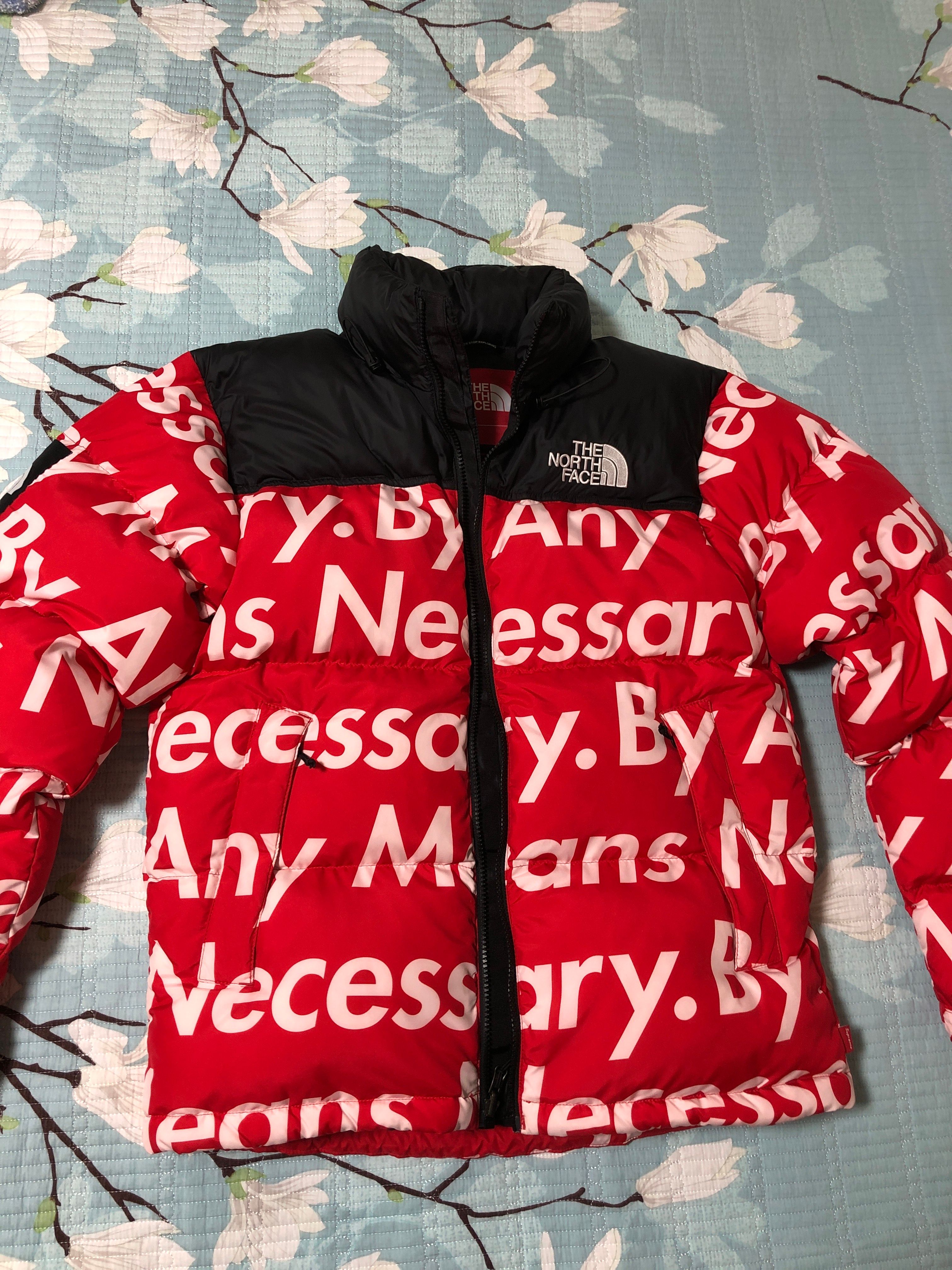 Supreme x The North Face By Any Means Nuptse Jacket "Red"