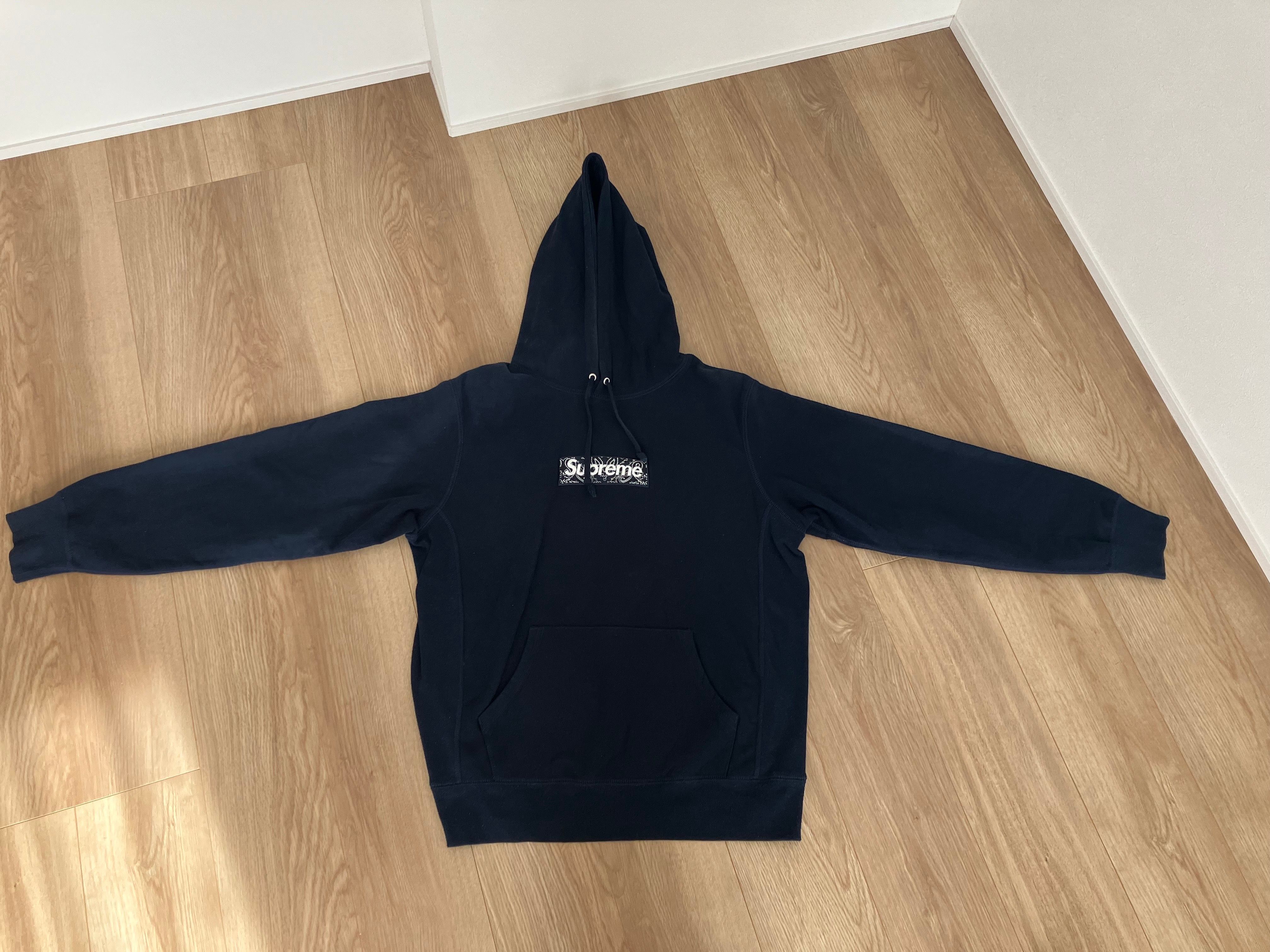 Supreme Bandana Box Logo Hooded Sweatshirt "Navy"