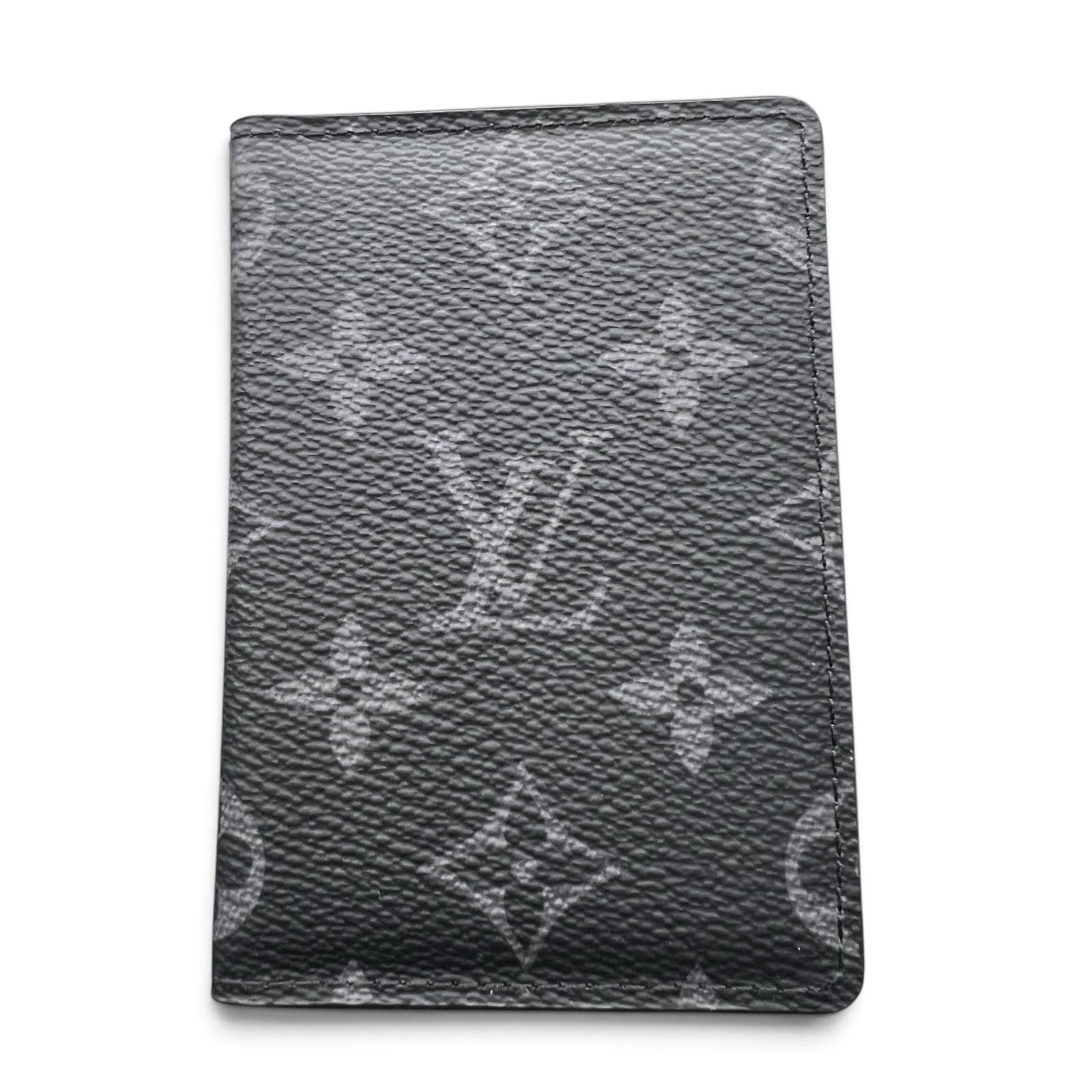 LOUIS VUITTON 極美品 ルイヴィトン オーガナイザー ドゥ ポッシュ モノグラムエクリプス タイガ カードケース M61696 PVC レザー GI1149 ブラック グレー パスケース LV ヴィトン Aランク 中古 鑑定済 ヴィトン財布
