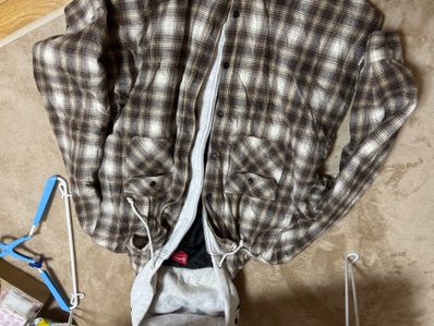 Supreme Hooded Flannel Zip Up Shirt "Brown"