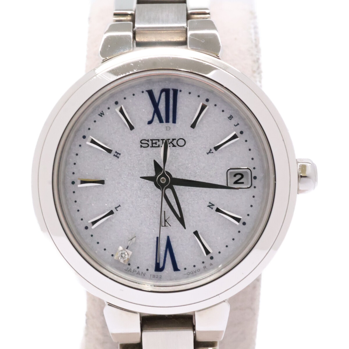 セイコー 【美品】SSVW233 1B22 LUKIA ルキア Essential Collection デイト ソーラー電波