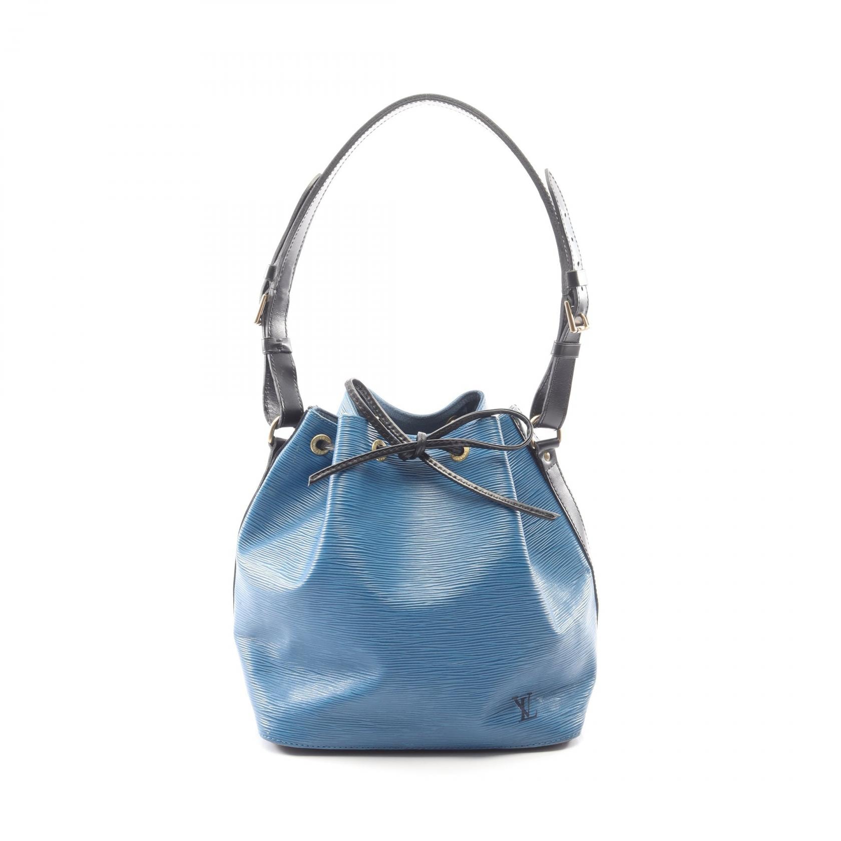 ルイ・ヴィトン LOUIS VUITTON プチノエ ショルダーバッグ バッグ レザー エピ トレドブルー レディース ブルー系 / ブラック系 M44152 【中古】