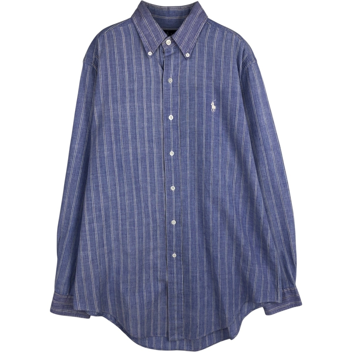 古着 ラルフローレン Ralph Lauren 長袖 ボタンダウンストライプシャツ メンズM相当/eaa631290