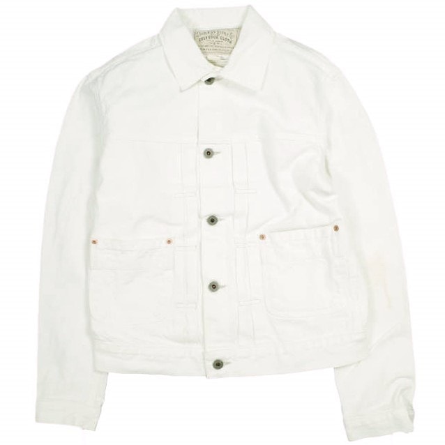 RRL ダブルアールエル アメリカ製 LIMITED EDITION セルビッジトラッカージャケット MNRROTW16020153100 XS WHITE Gジャン Double RL 2nd デニムジャケット アウター g23819