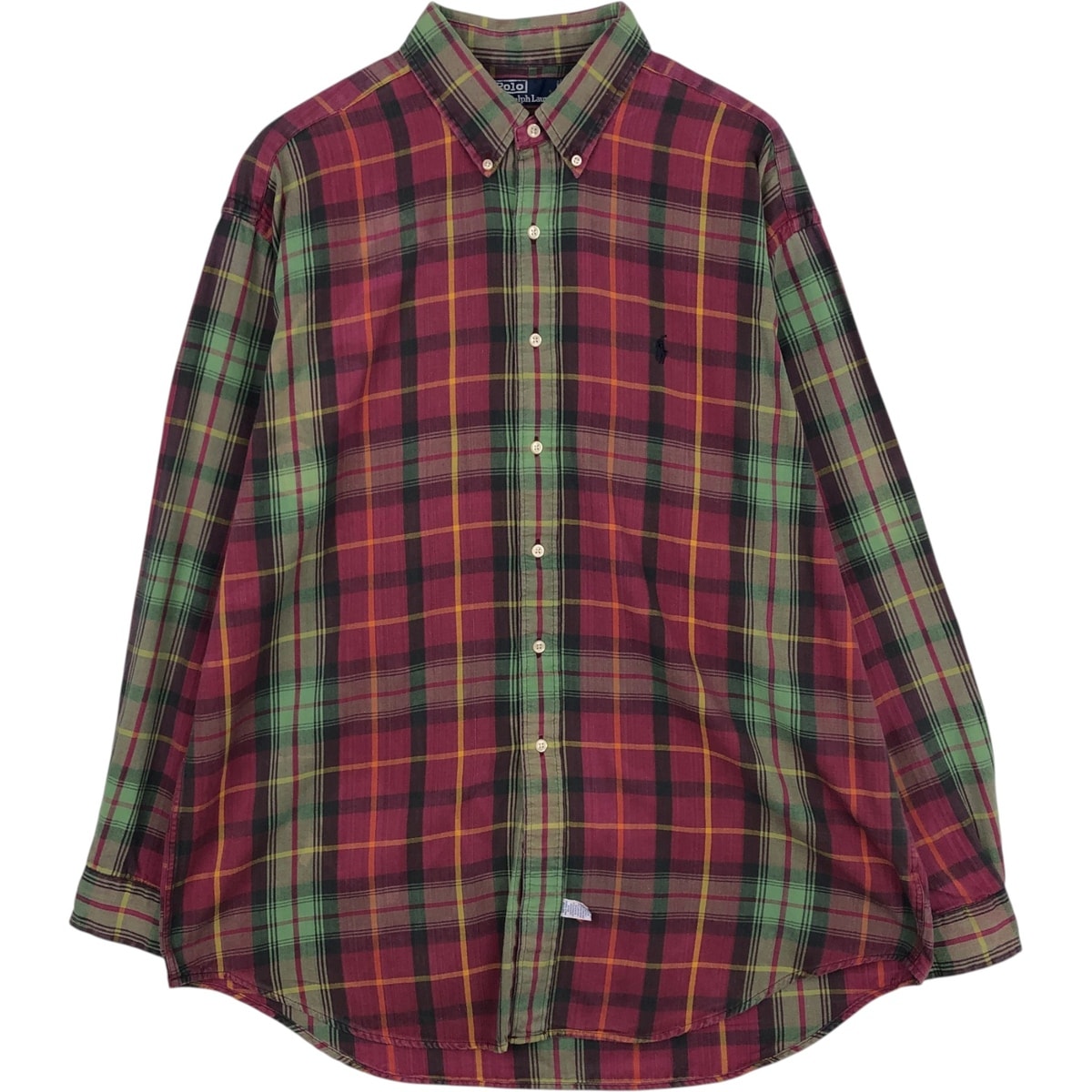 古着 ラルフローレン Ralph Lauren POLO by Ralph Lauren 長袖 ボタンダウンチェックシャツ メンズXL相当/eaa632570