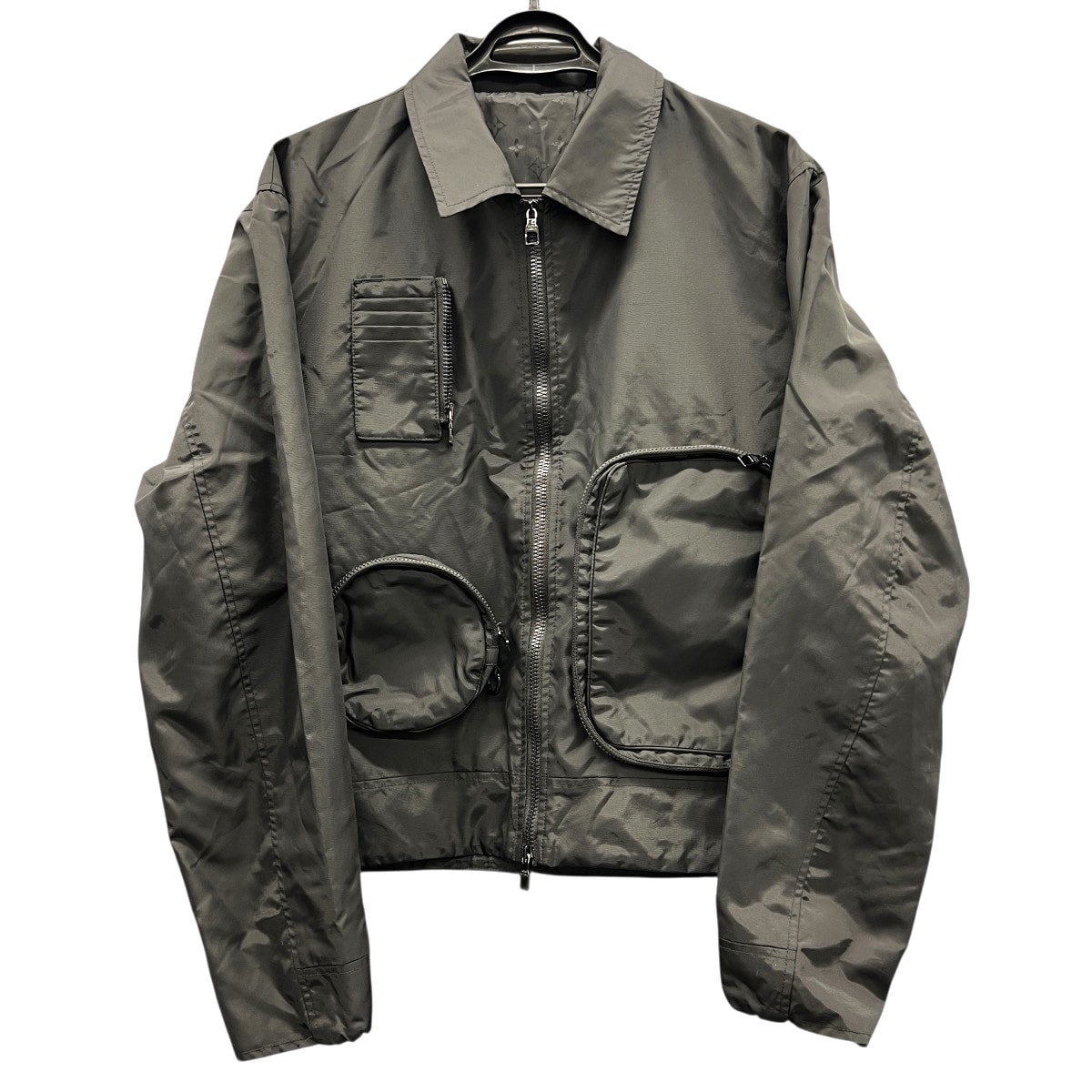 LOUIS VUITTON 極美品 ルイヴィトン 21SS ユーティリティ ナイロン ブルゾン ジャケット RM211Q RWK HIB46W ナイロン ブラック #50 アウター 春物 LV ヴィトン Aランク 中古 鑑定済 ヴィトンジャケット