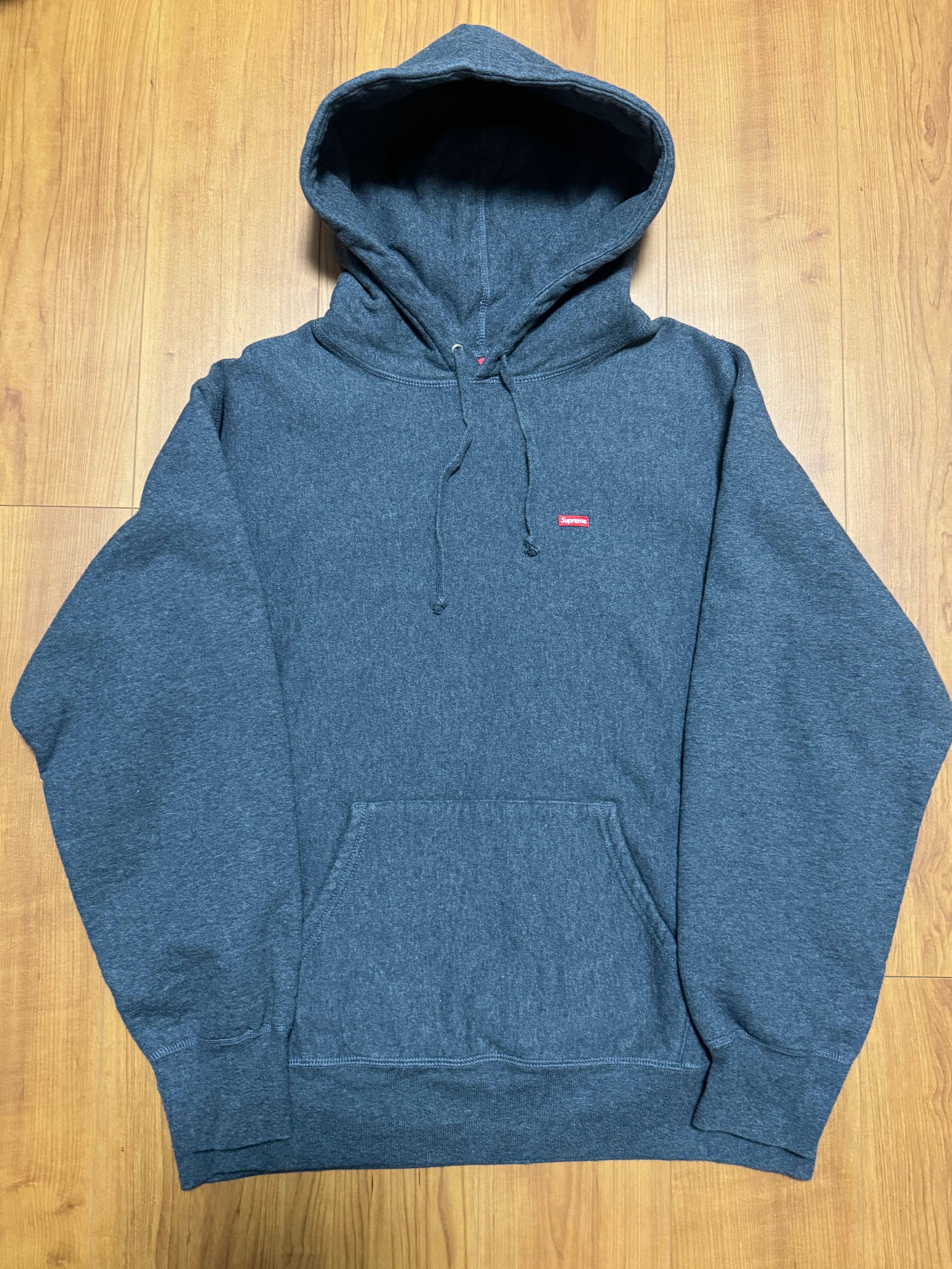 Supreme Small Box Hooded Sweatshirt "Charcoal" (21FW)