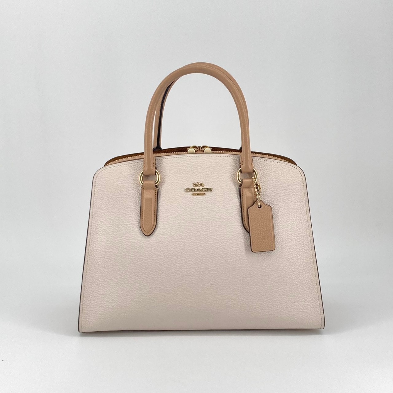 COACH(コーチ) チャニング キャリーオールイン カラーブロック 76089 ハンドバッグ ホワイト×ベージュ