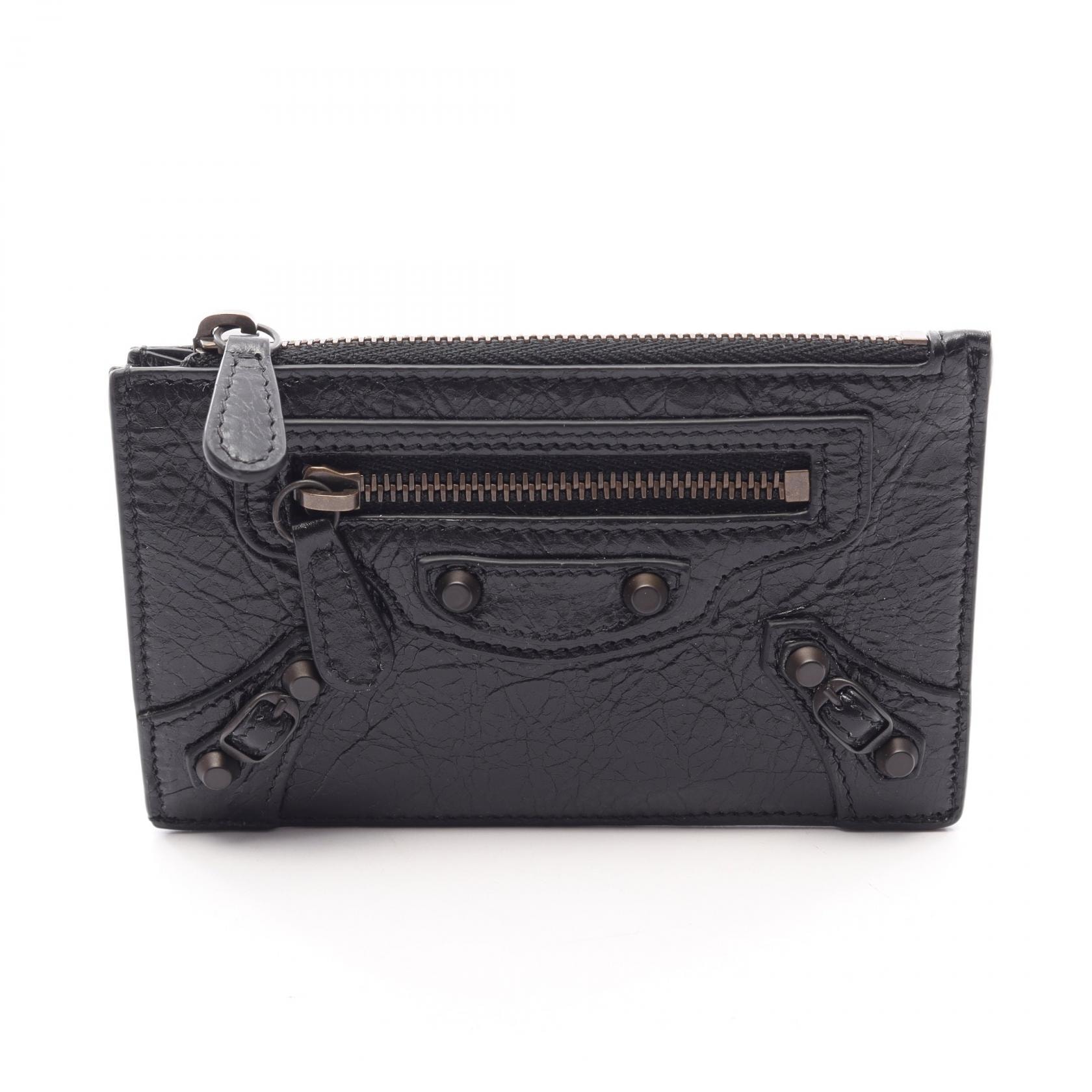 バレンシアガ BALENCIAGA Le City ロング コインケース 財布 レザー レディース ブラック系 8106072ABFY1000 【新品】