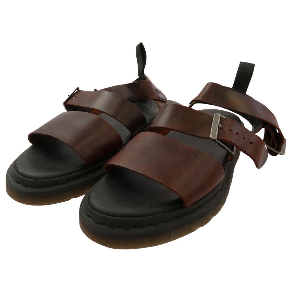 Dr.Martens ドクターマーチン サンダル AW006 レザー ストラップ メタルバックル付き サンダル シューズ ブラウン系 UK9【中古】