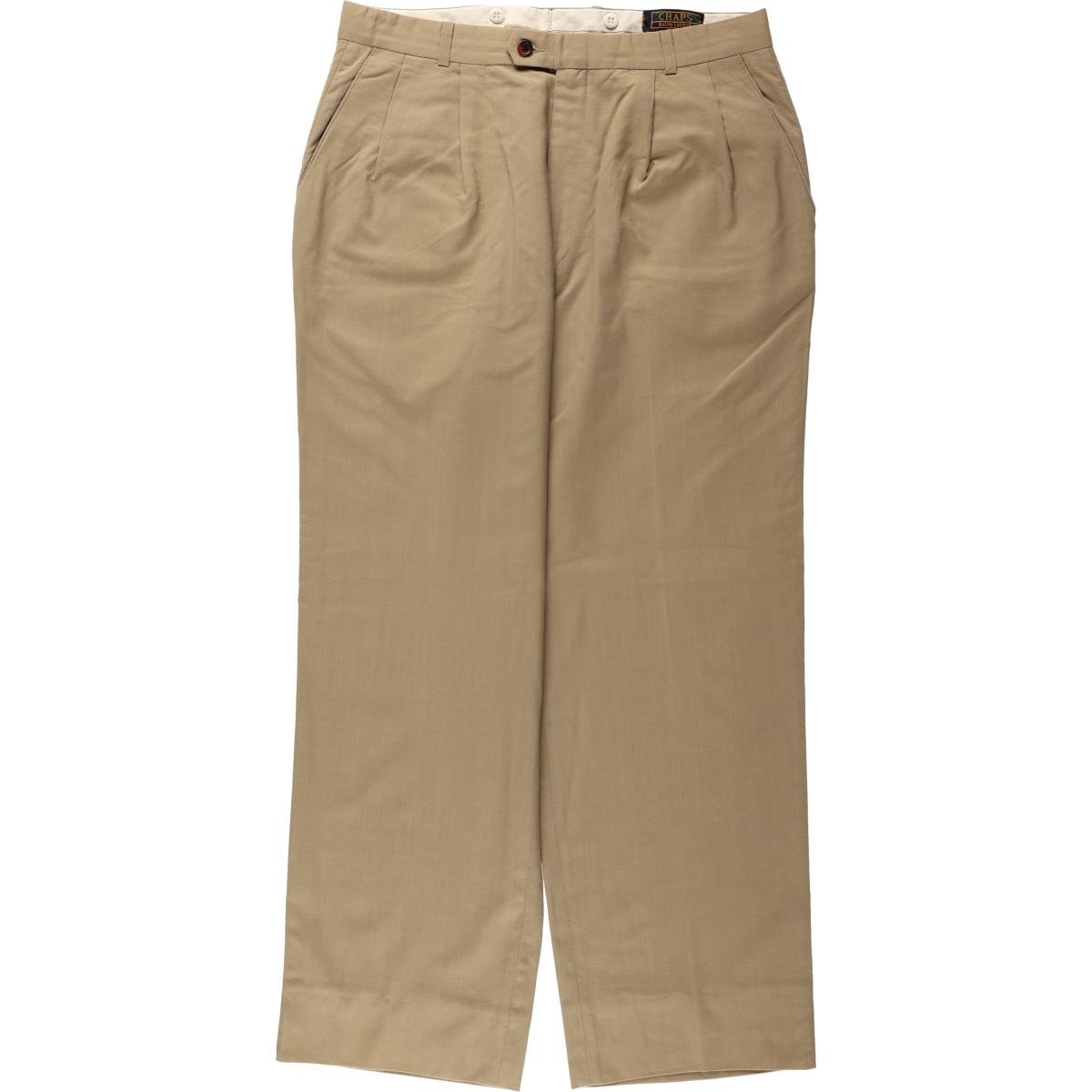 古着 ラルフローレン Ralph Lauren CHAPS チャップス ツータック スラックスパンツ メンズw34相当 ヴィンテージ/eaa678539