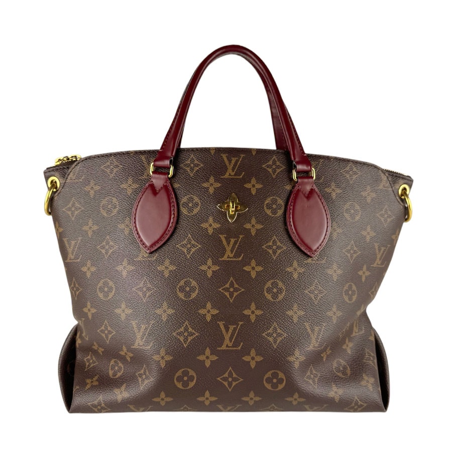 ルイ ヴィトン LOUIS VUITTON ハンドバッグ ショルダーバッグ モノグラム フラワージップドトートMM モノグラムキャンバス ブラウン/ボルドー レディース M44348【中古】 z9877
