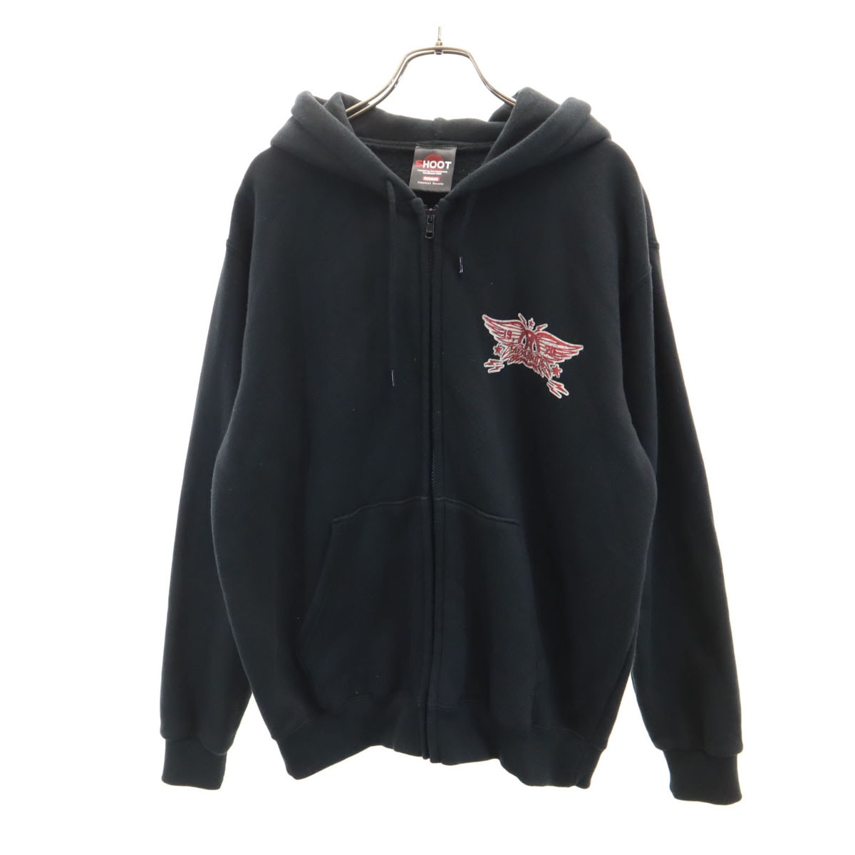 schott ショット 長袖 ジップパーカー M ブラック