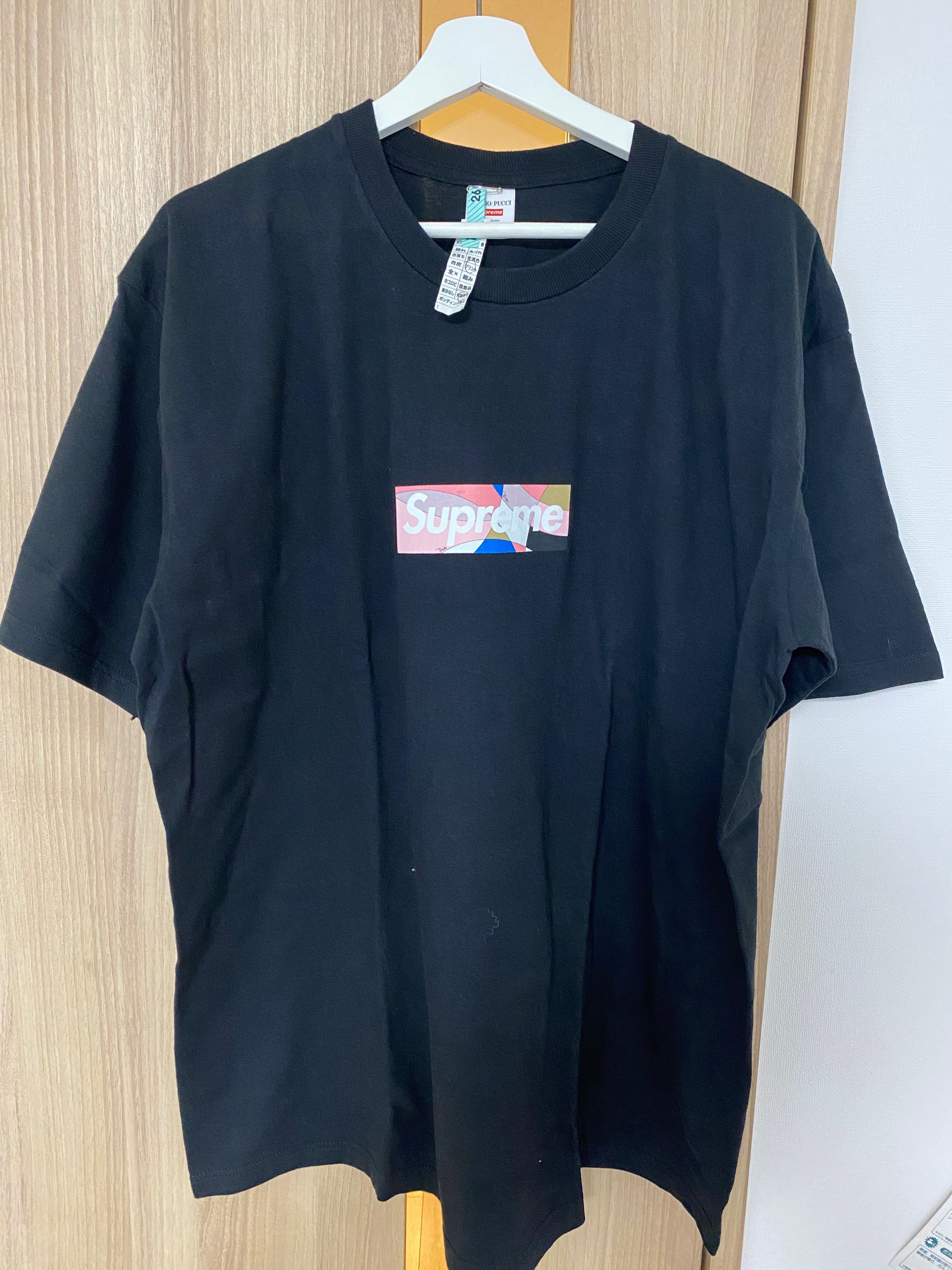 Supreme / Emilio Pucci® Box Logo Tee "Black/Pink"