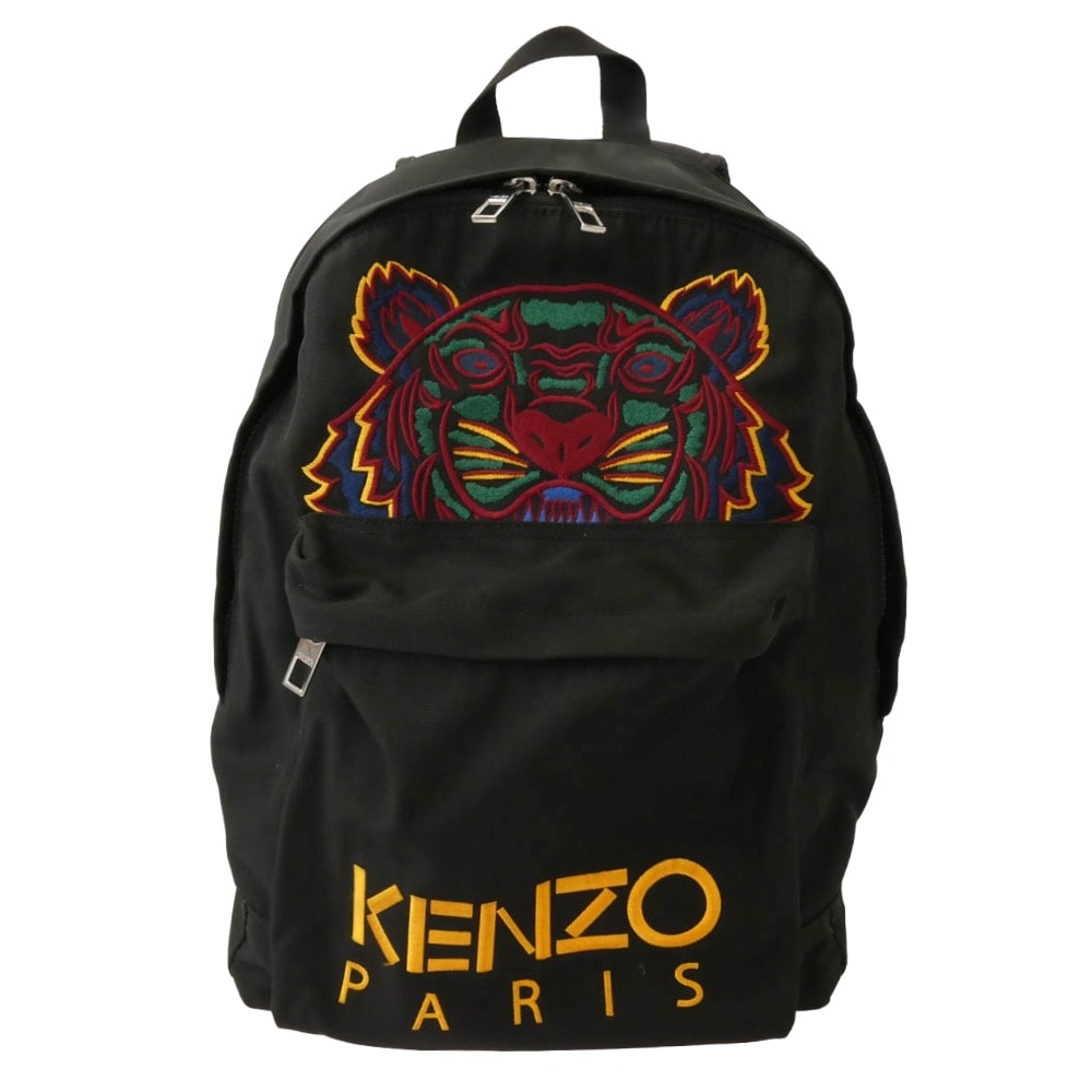 KENZO ケンゾー バックパック F855SF300F20 Tiger Canvas backpack タイガー バック パック リュック ブラック系【中古】