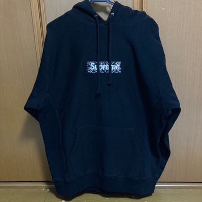 Supreme Bandana Box Logo Hooded Sweatshirt "Black"