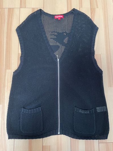 Supreme Dragon Zip Up Sweater Vest "Black"