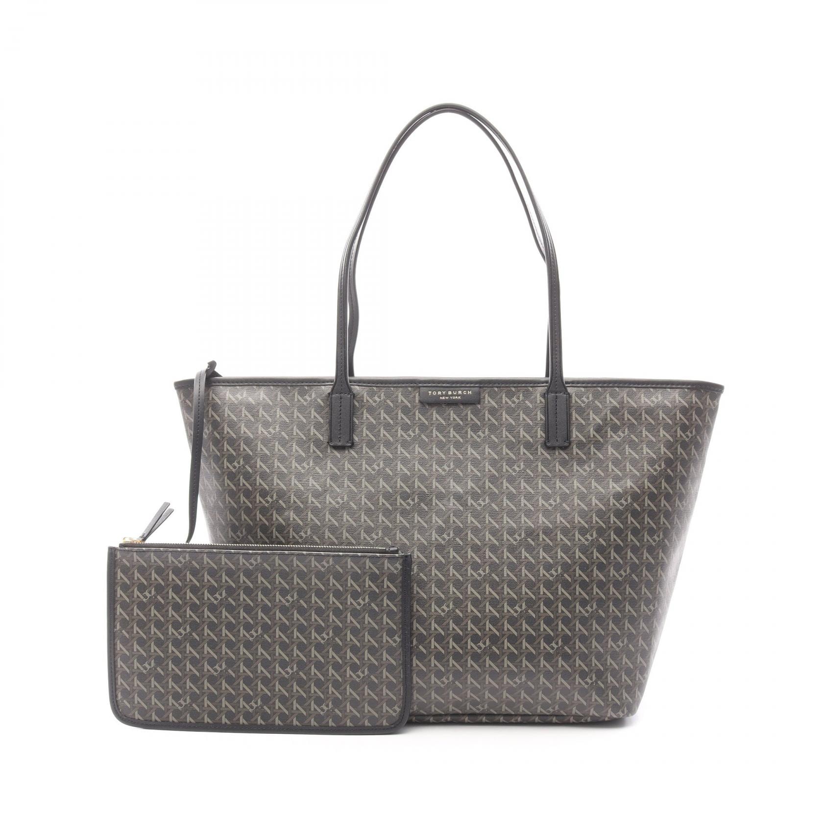 トリーバーチ Tory Burch エバーレディ ジップ トートバッグ バッグ PVCコーティングキャンバス レザー レディース ブラック系 / マルチカラー 145634001 【新品】
