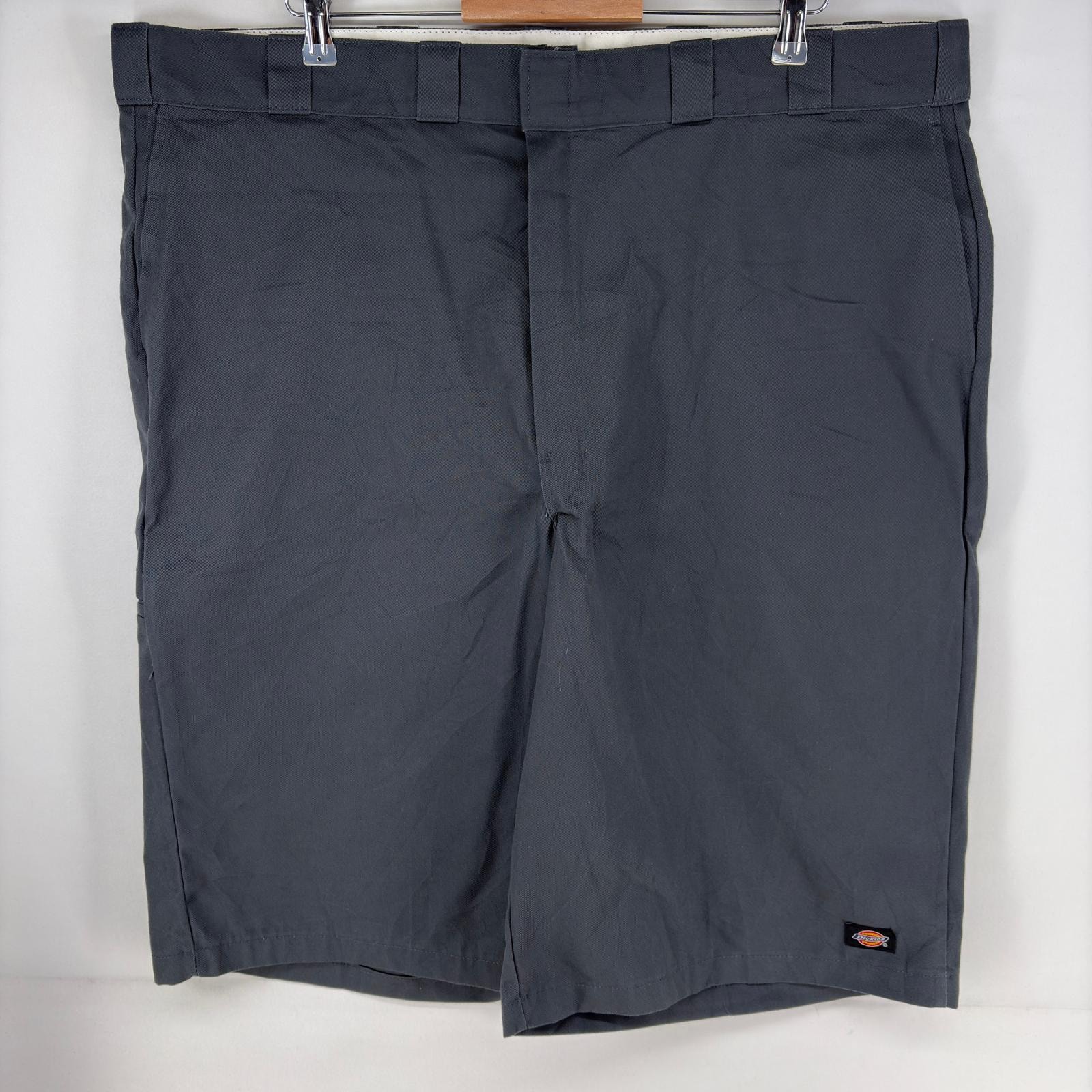 古着 ディッキーズ Dickies パンツ ワーク ワンポイントロゴ ショーツ ジップ ツールポケット w46 グレー系 メンズ