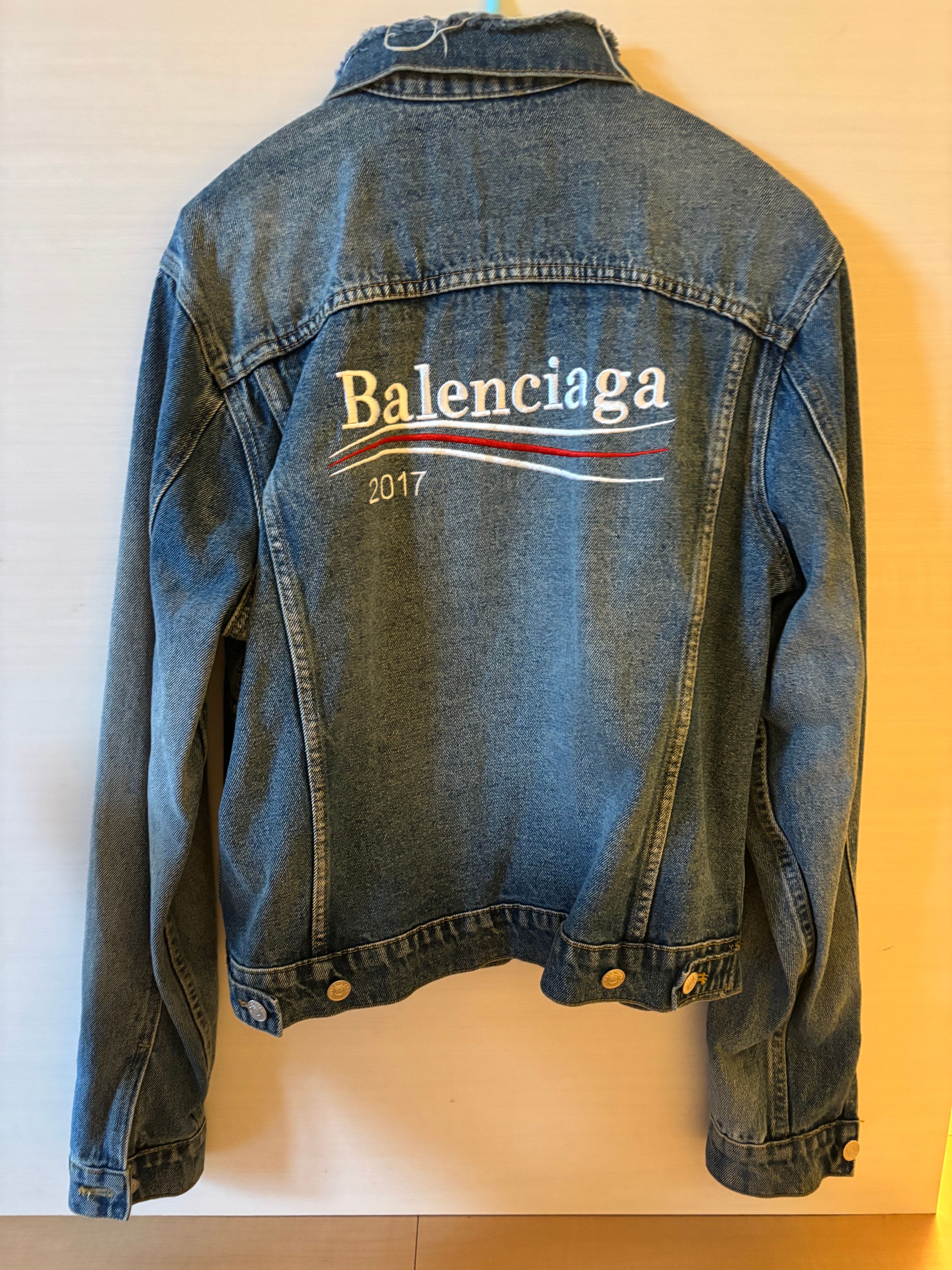 美品 Balenciaga デニムジャケット 2017年製 BALENCIAGA 極美品□BALENCIAGA バレンシアガ 20SS 621580