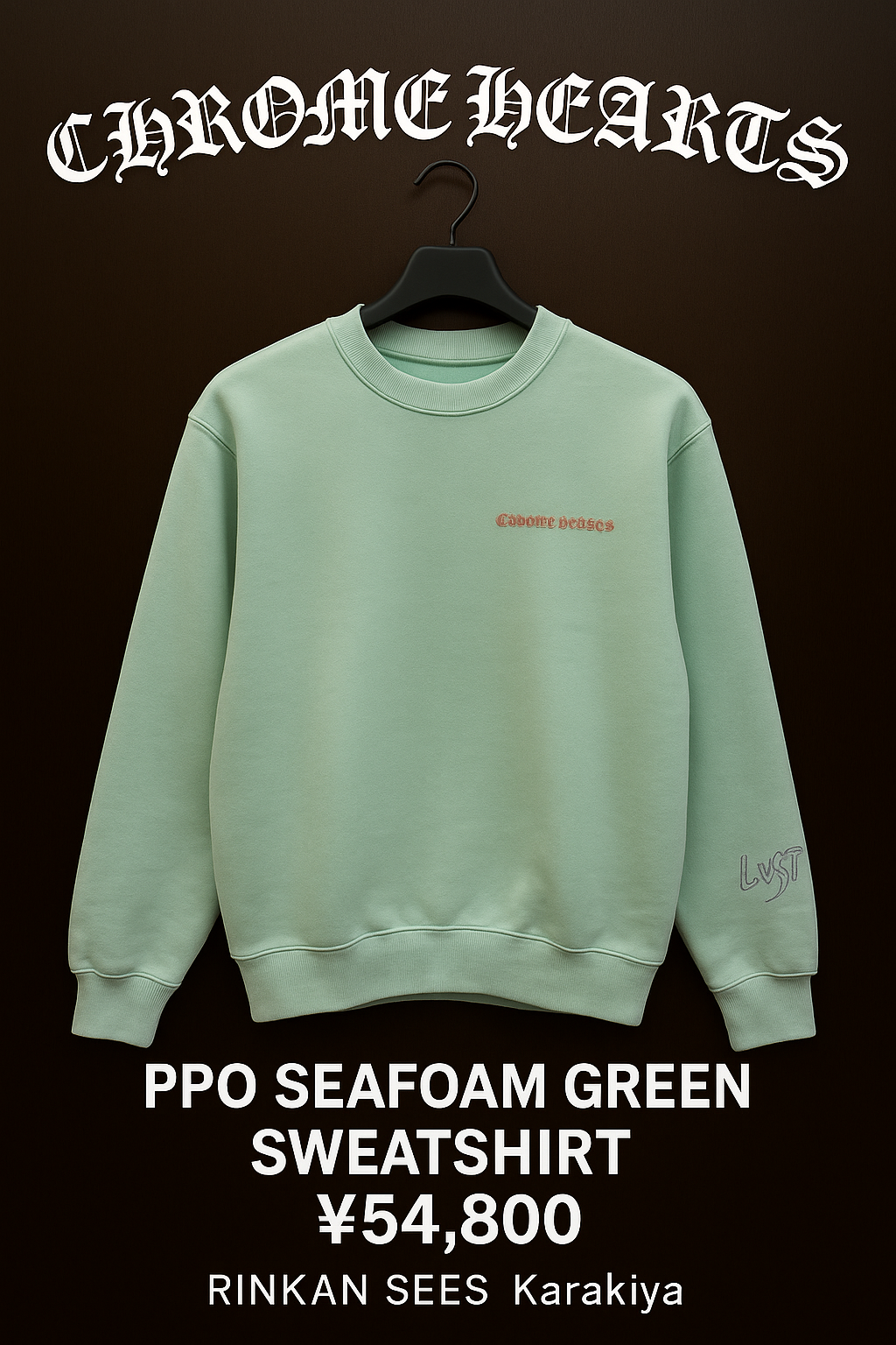 Chrome Hearts Matty Boy Lust Crewneck Sweatshirt "Seafoam"
