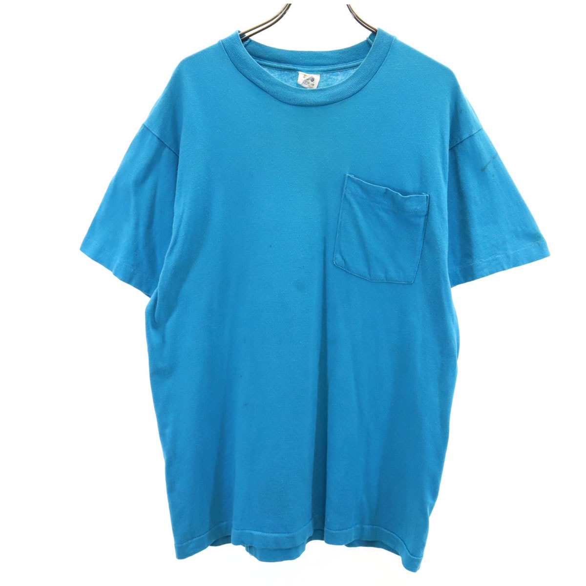 FRUIT OF THE LOOM フルーツオブザルーム 90s USA製 オールド 半袖 Tシャツ L ブルー系 シングルステッチ