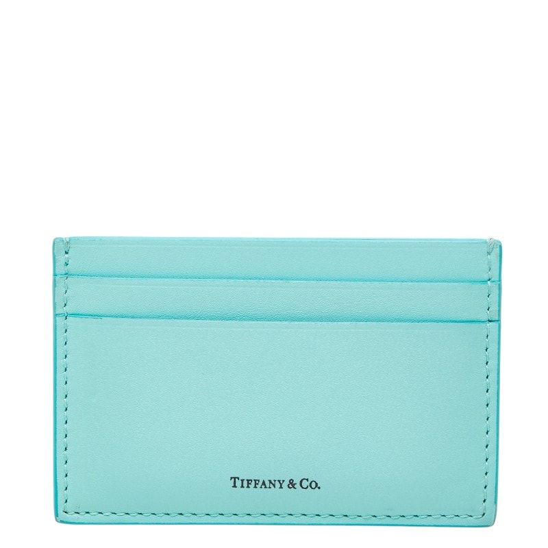ティファニー カードケース パスケース ティファニーブルー レザー レディース TIFFANY&Co. 【中古】