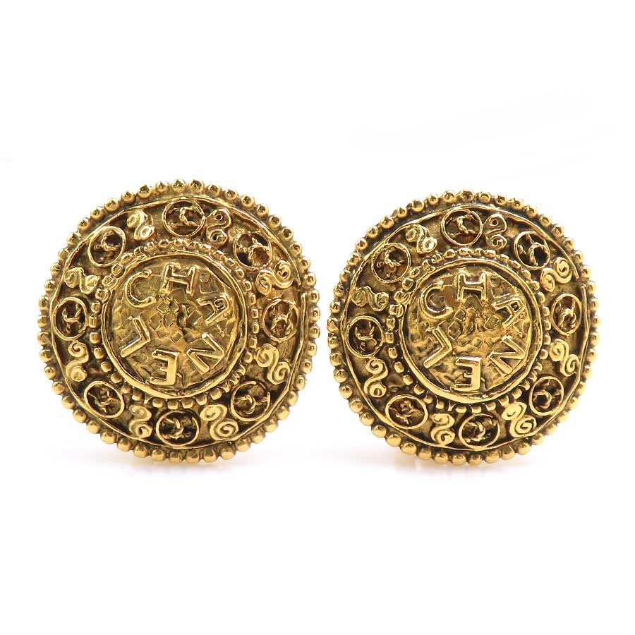 シャネル CHANEL イヤリング ヴィンテージ メタル ゴールド レディース【中古】 56697k