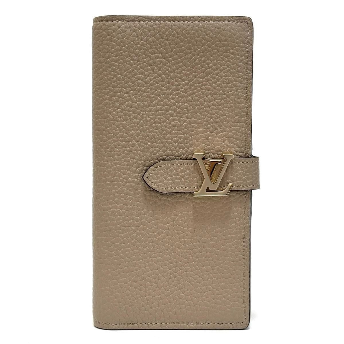 ルイヴィトン M81367 トリヨン ヴェルティカルウォレット 長財布 二つ折り ベージュ レザー LOUIS VUITTON