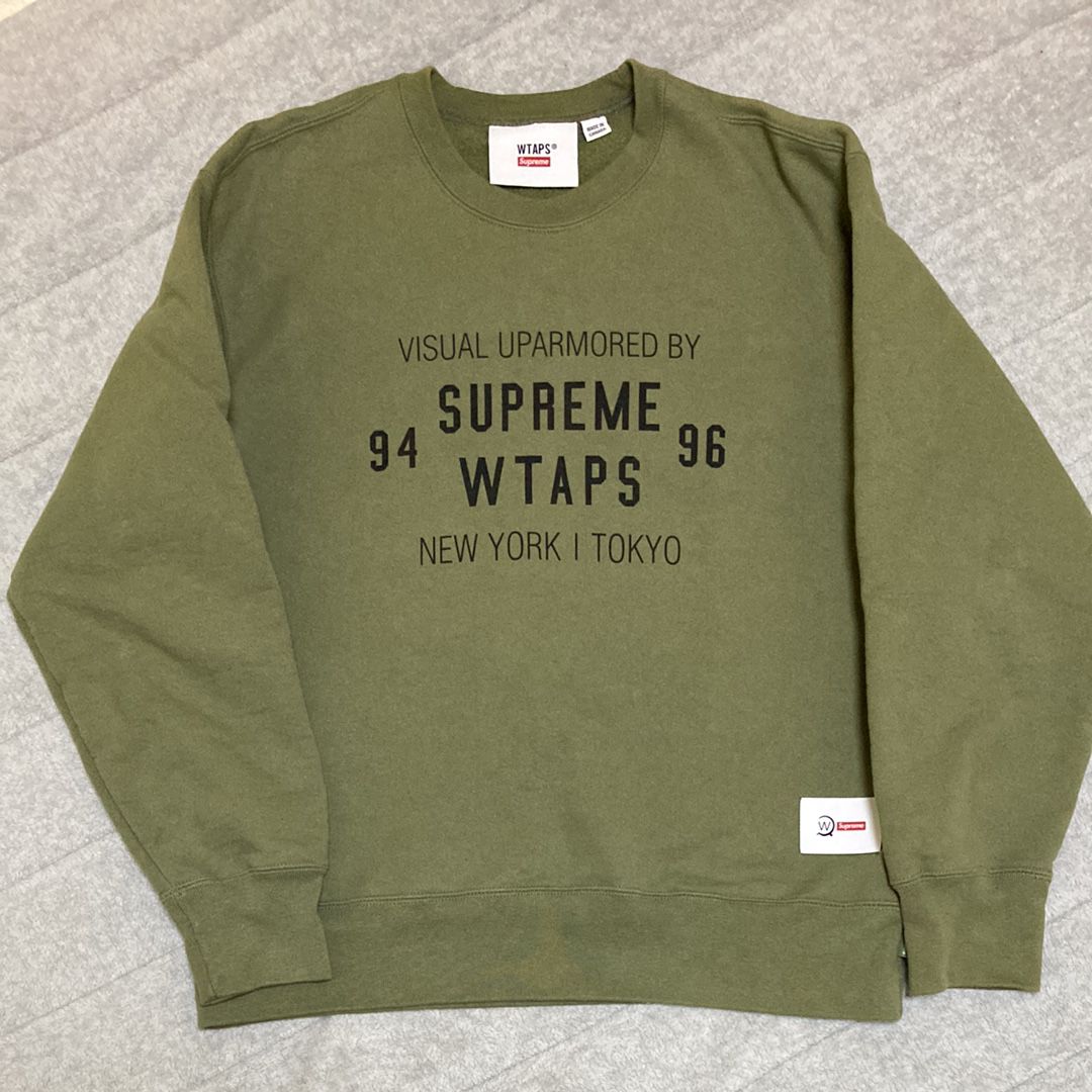 Supreme / WTAPS Crewneck "Light Olive"