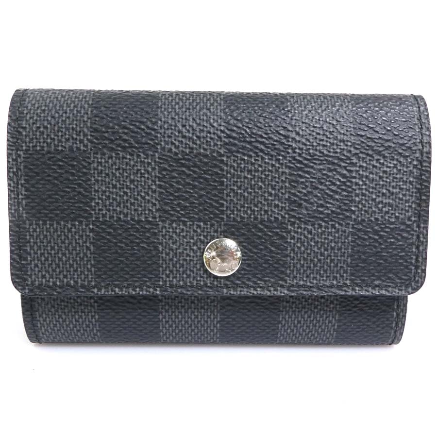 ルイ ヴィトン LOUIS VUITTON キーケース ダミエグラフィット ミュルティクレ6 ダミエグラフィットキャンバス/メタル ダークグレー/シルバー メンズ N62662【中古】 e61849a