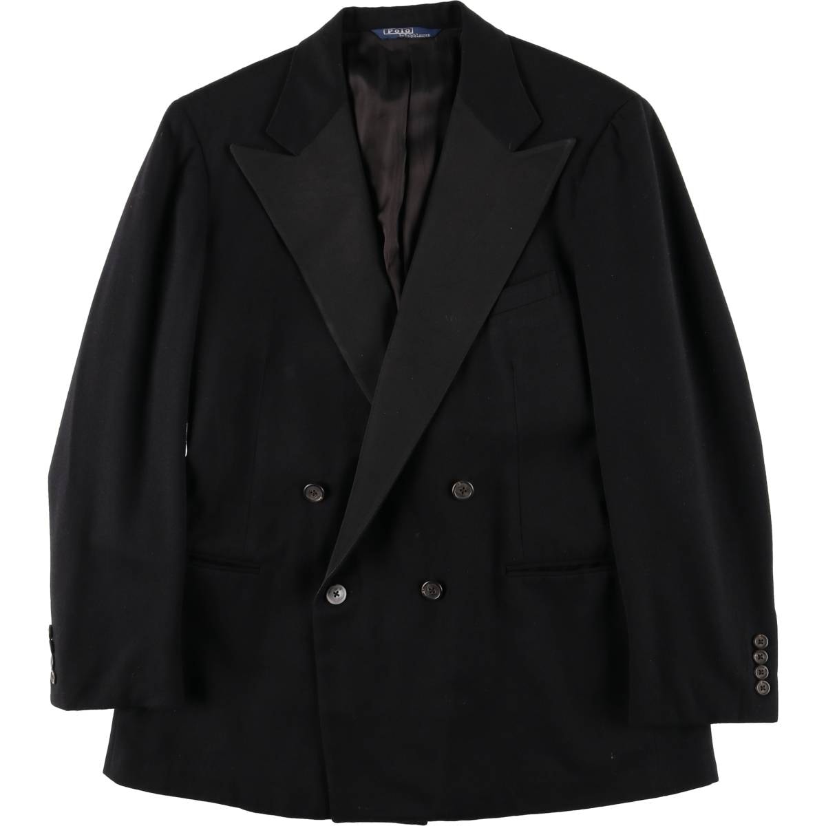 古着 90年代 ラルフローレン Ralph Lauren POLO by Ralph Lauren ダブルブレスト ピークドラペル ブレザー テーラードジャケット USA製 メンズM相当 ヴィンテージ/eaa626174