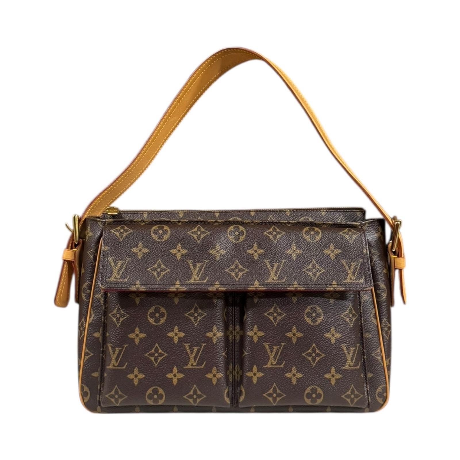 ルイヴィトン ヴィバシテGM モノグラム ショルダーバッグ モノグラムキャンバス M51163 ブラウン レディース LOUIS VUITTON  中古