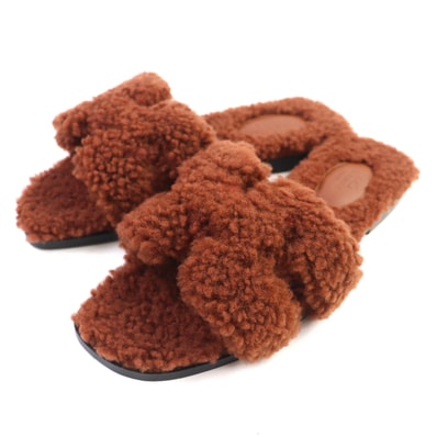 未使用品 エルメス
サンダル オラン ブラウン レディース 37