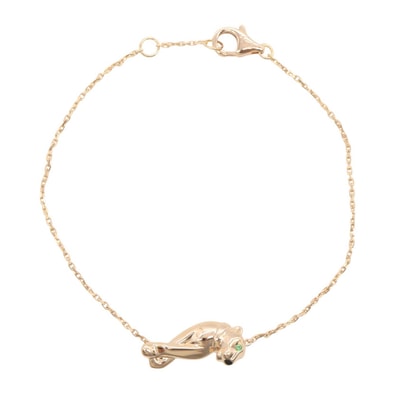 カルティエ CARTIER パンテール ツァボライト オニキス ブレスレット ブレスレット アクセサリー K18PG(ピンクゴールド) オニキス / ツァボライト レディース ゴールド系 / ブラック系 / グリーン系 【中古】