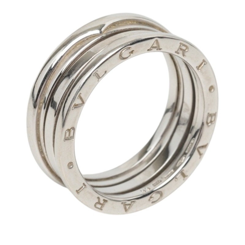ブルガリ B-zero1 ビーゼロワン 3バンド リング 指輪 #66 K18WG ホワイトゴールド レディース BVLGARI 中古