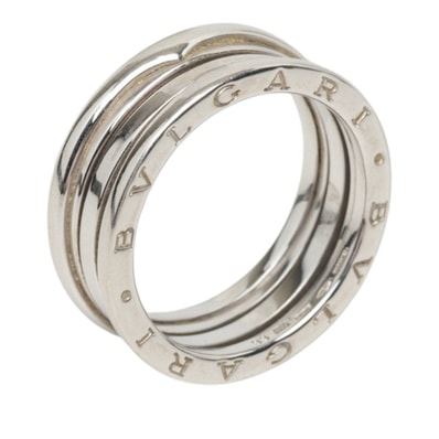ブルガリ B-zero1 ビーゼロワン 3バンド リング 指輪 #66 K18WG ホワイトゴールド レディース BVLGARI 中古